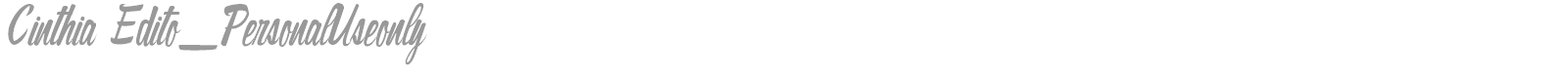 Cinthia Edito font preview
